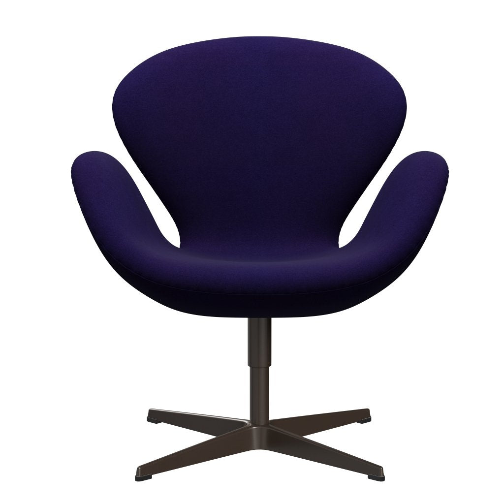 Fritz Hansen Swan Chair, Brown Bronze/Divina Dark Purple (692)