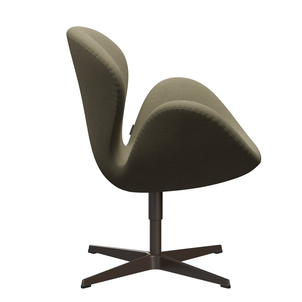 Fritz Hansen Swan stol, brun brons/fiord olivgrön/sten