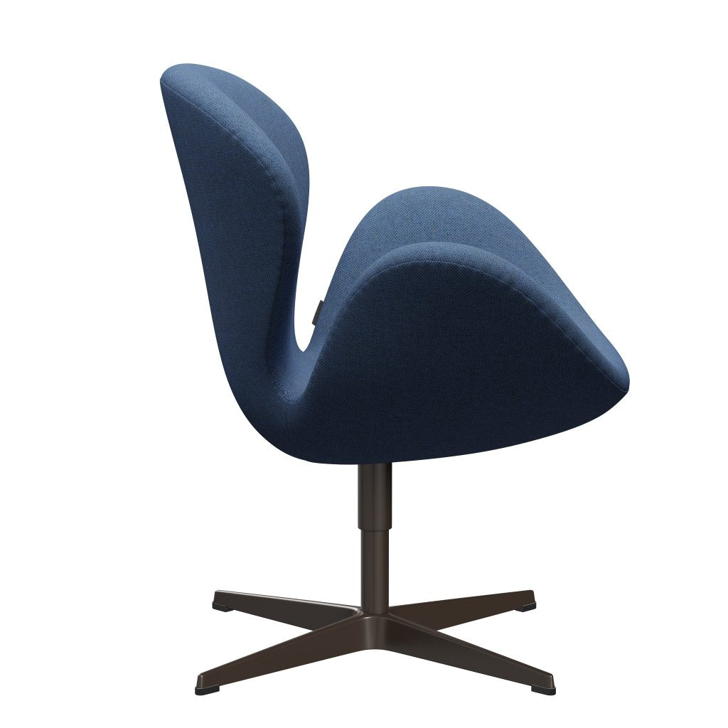Fritz Hansen Swan stol, brun brons/re-wool blå/naturlig