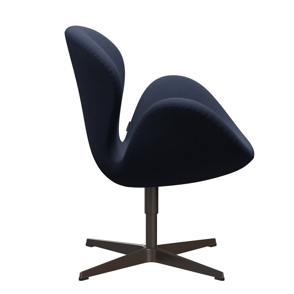 Fritz Hansen Swan stol, brun brons/rime ljusblå/brun