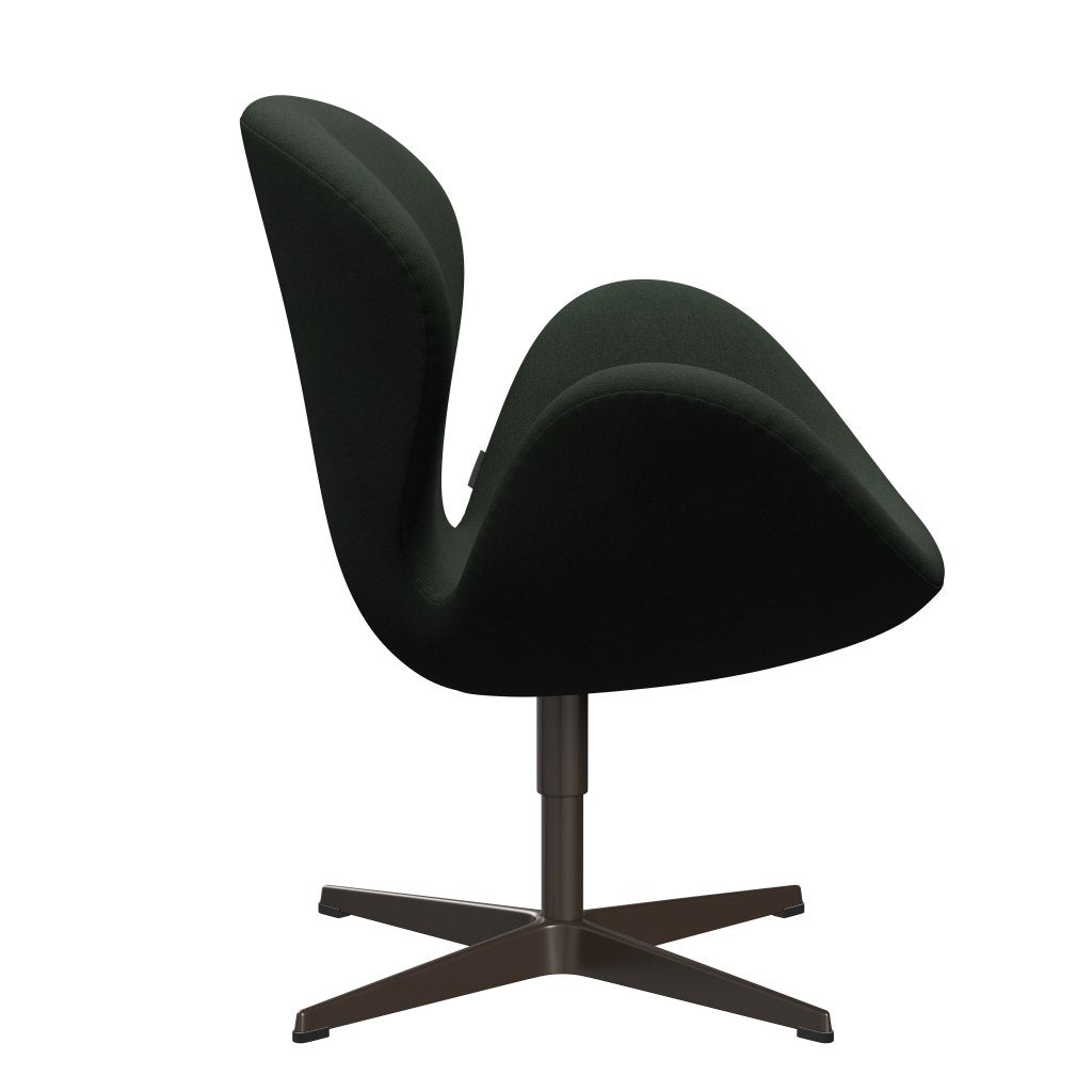 Fritz Hansen Swan -stol, brun brons/stålcut mörk armégrön