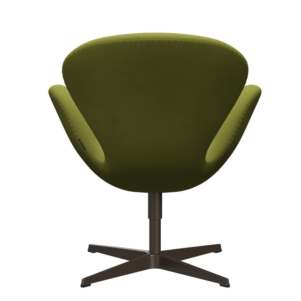 Fritz Hansen Swan Chair, Brown Bronze/Steelcut Clear Millitar Green