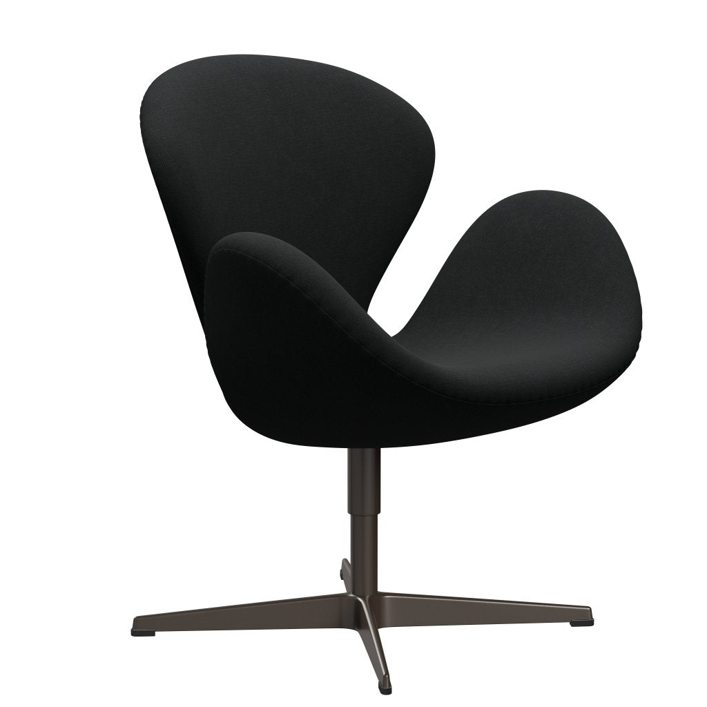 Fritz Hansen Swan stol, brun brons/stålsvart svart