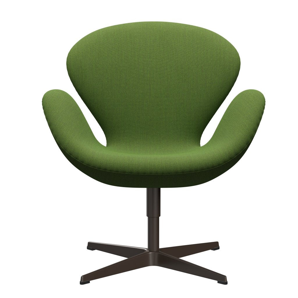 Fritz Hansen Swan stol, brun brons/steelcut trio gräsgrön