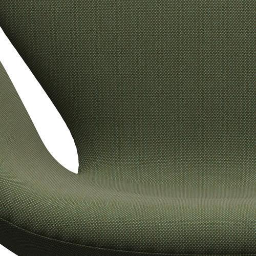 Fritz Hansen Swan Chair, Brown Bronze/Steelcut Trio Dusty Green (946)