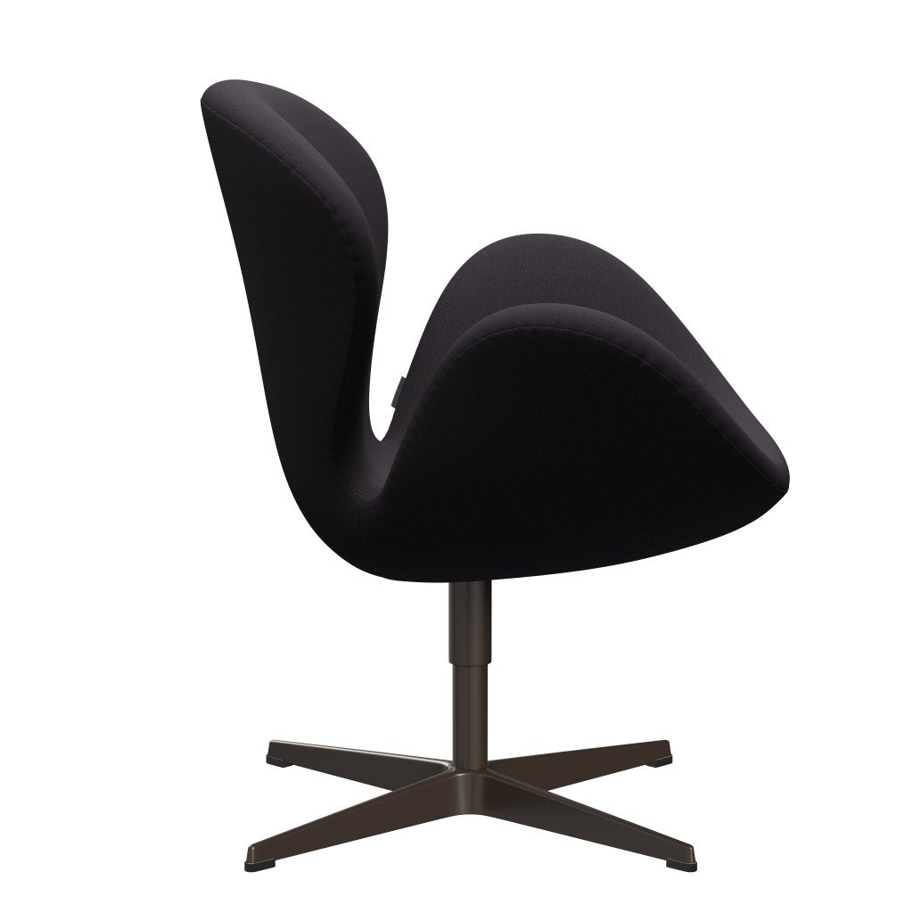 Fritz Hansen Swan -stol, brun brons/stålcut mörk lila