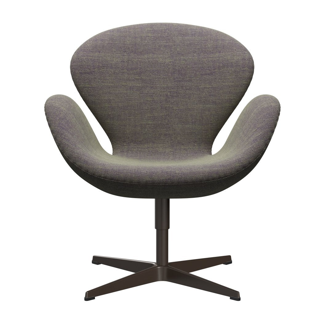 Fritz Hansen Swan stol, brun brons/sunniva ljusgrön/lila