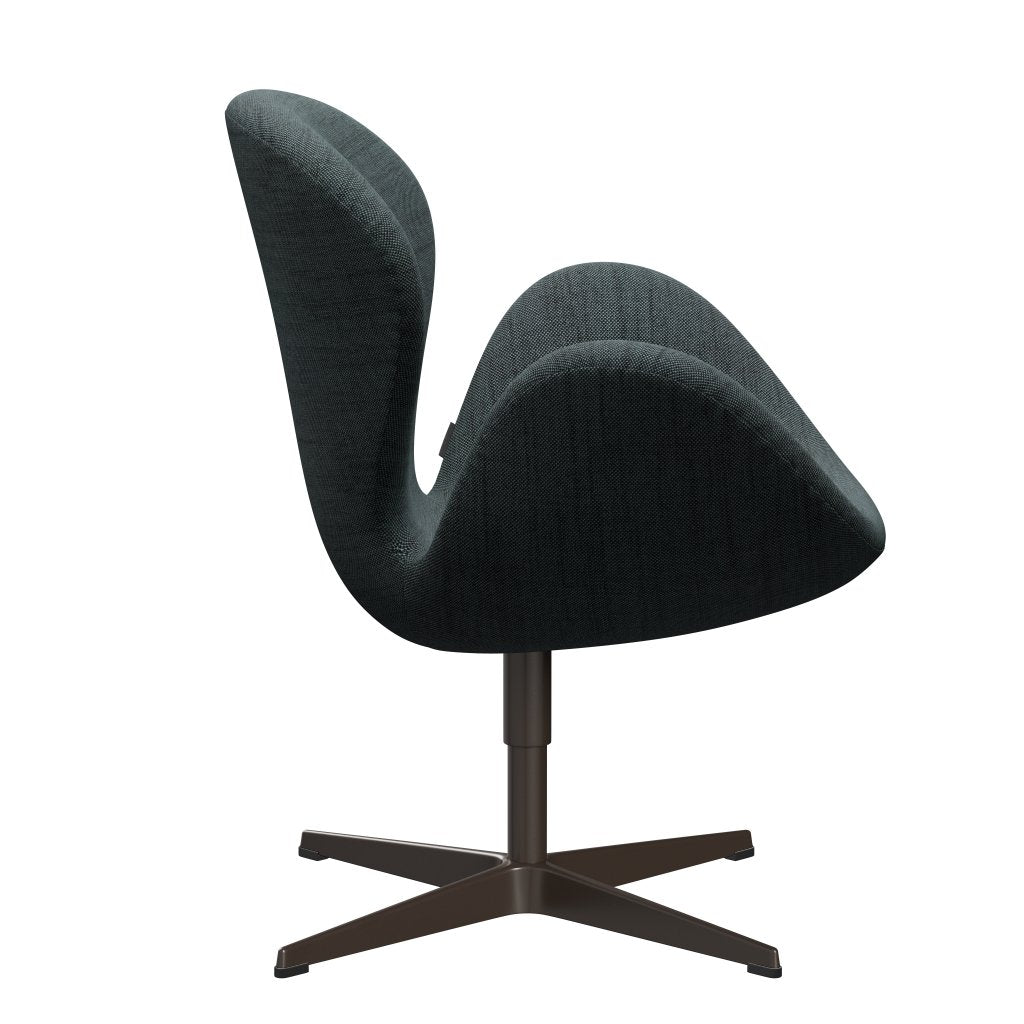 Fritz Hansen Swan stol, brun brons/sunniva svart/ljusblå