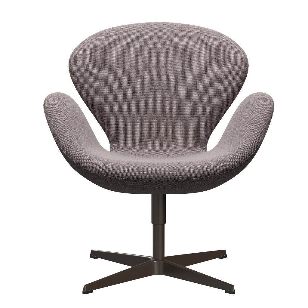 Fritz Hansen Svanenstol, Brown Bronze/Sunniva White/Purple