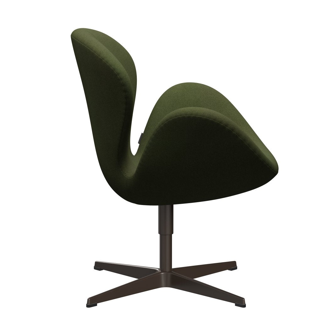 Fritz Hansen Swan stol, brun brons/tonus millitar green divina