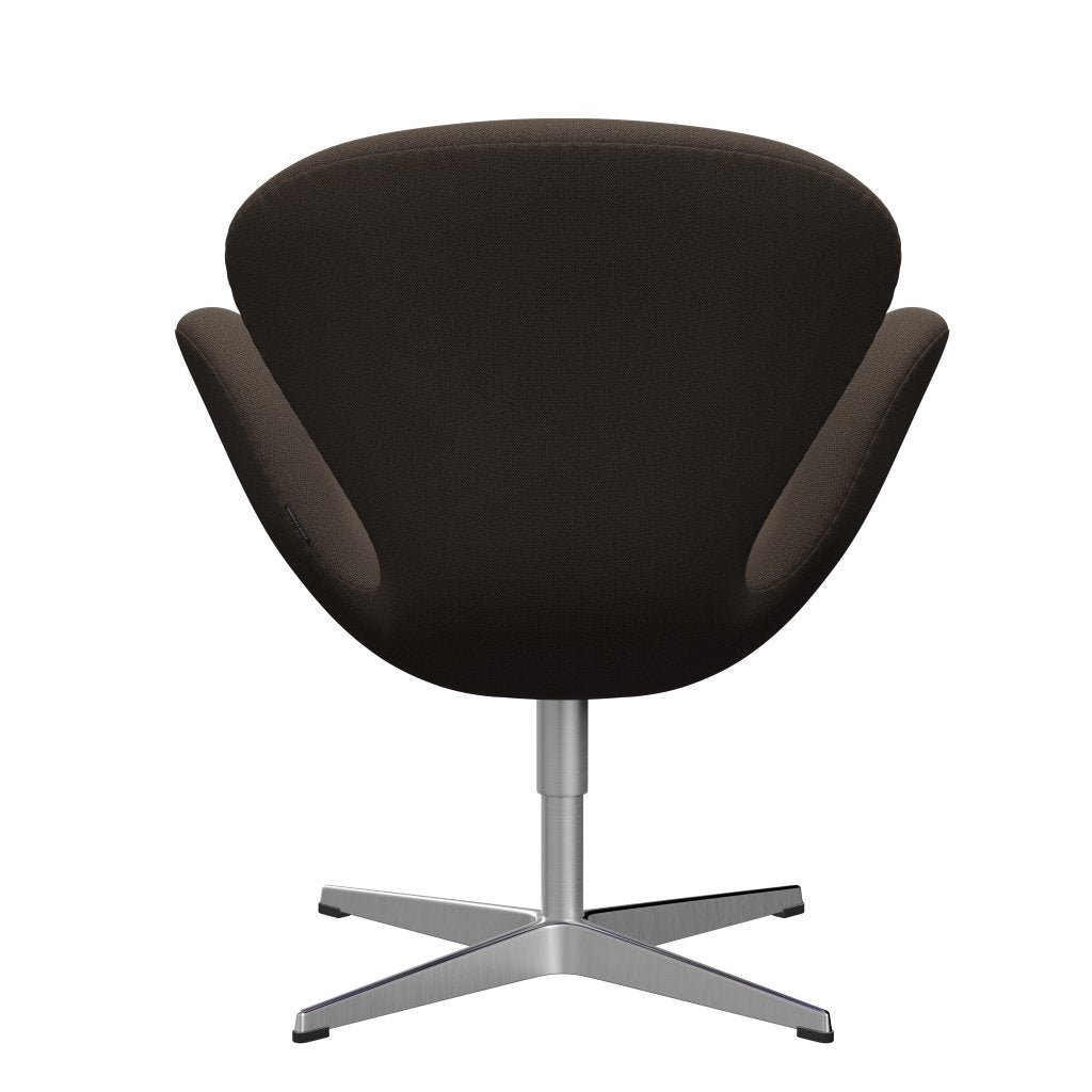 Fritz Hansen Swan -stol, satinpolerad aluminium/fångst brun/grön