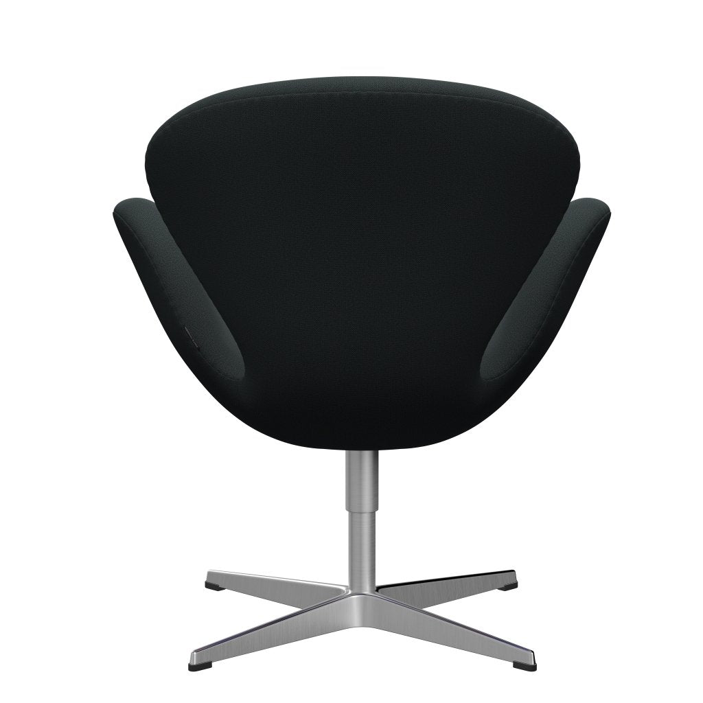 Fritz Hansen Swan -stol, satinpolerad aluminium/fångst mörk djupgrön