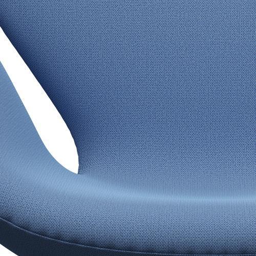 Fritz Hansen Swan -stol, satinpolerad aluminium/fångst Instant Blue