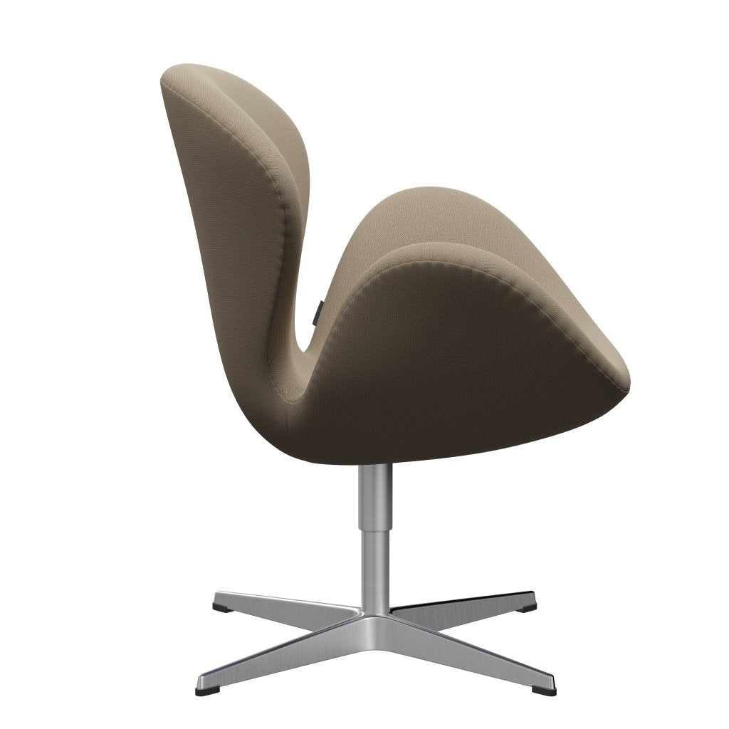 Fritz Hansen Swan -stol, satinpolerad aluminium/fångstsand