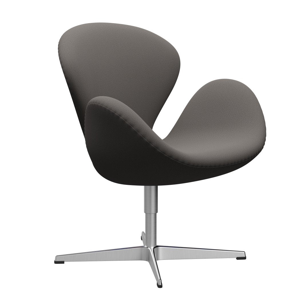 Fritz Hansen Swan -stol, satinpolerad aluminium/fångst Dark Hot Grey