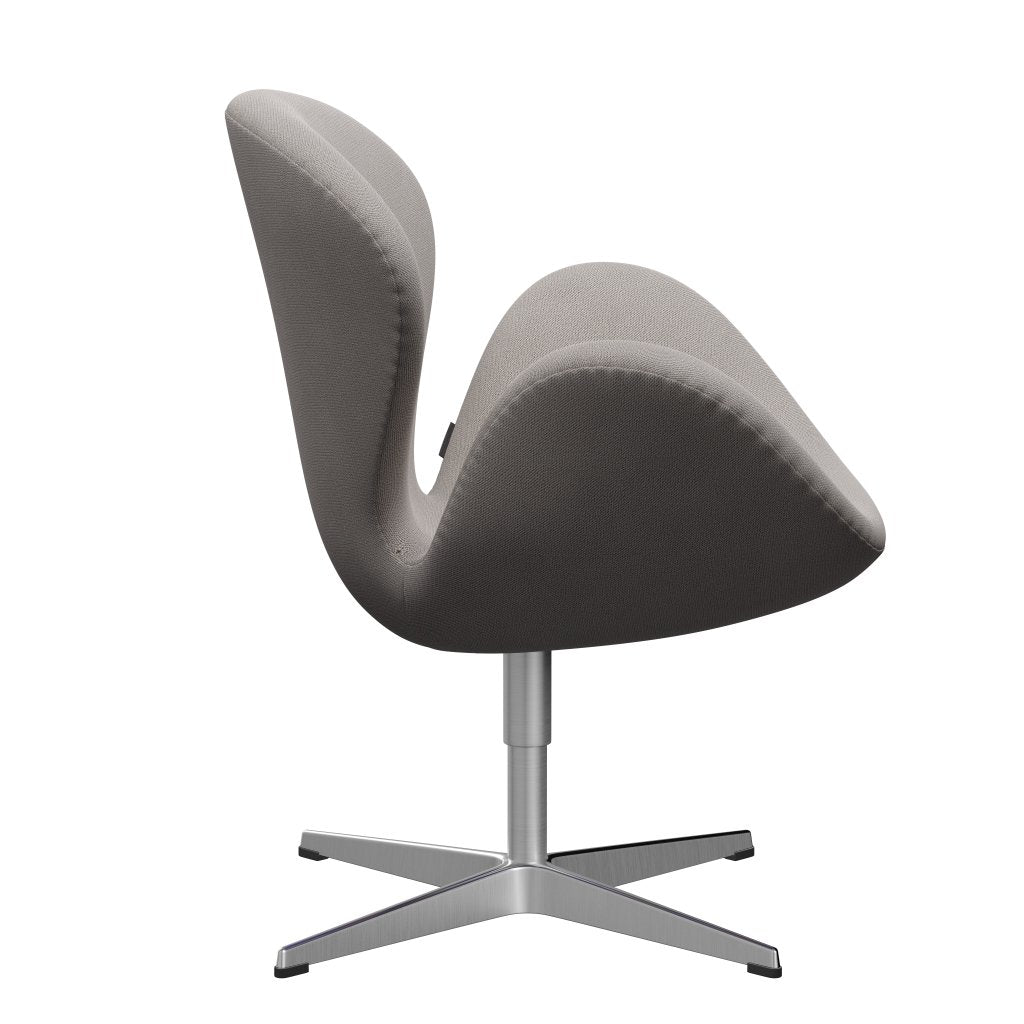 Fritz Hansen Swan -stol, satinpolerad aluminium/fånga lätt varm grå