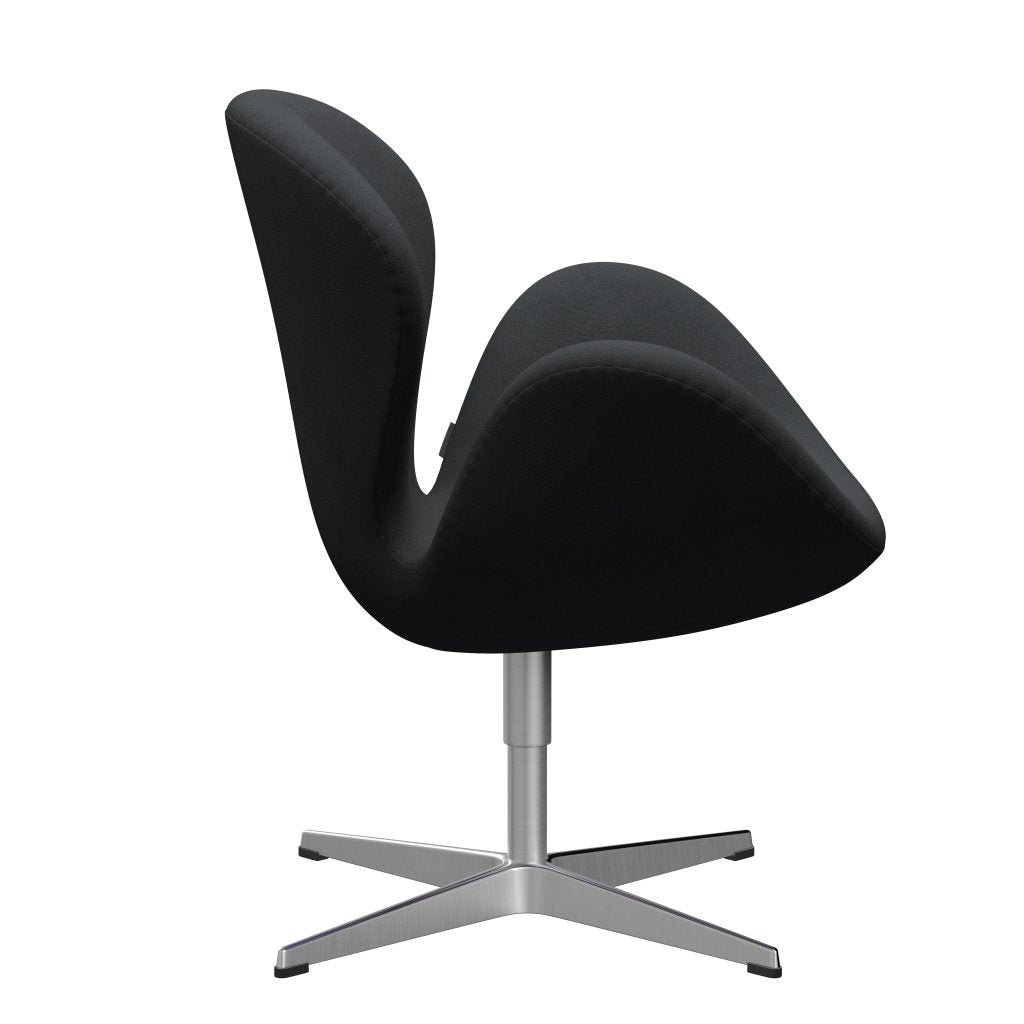Fritz Hansen Swan -stol, satinpolerad aluminium/Christianshavn mörkgrå