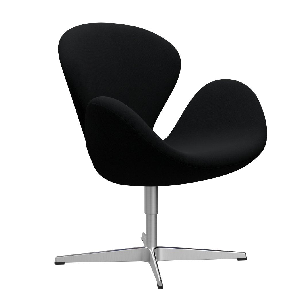 Fritz Hansen Swan -stol, satinpolerad aluminium/Christianshavn svart uni