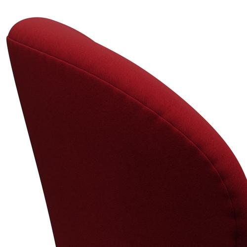 Fritz Hansen Swan -stol, satinpolerad aluminium/komfort Bourgogne Red