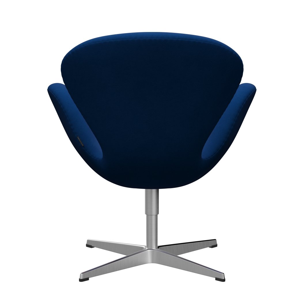 Fritz Hansen Swan -stol, satinpolerad aluminium/komfort grå/blå
