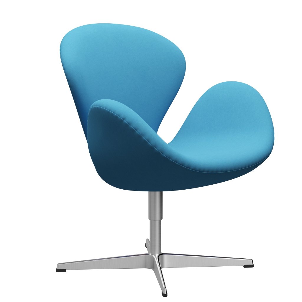 Fritz Hansen Swan -stol, satinpolerad aluminium/komfortljusblått (66010)