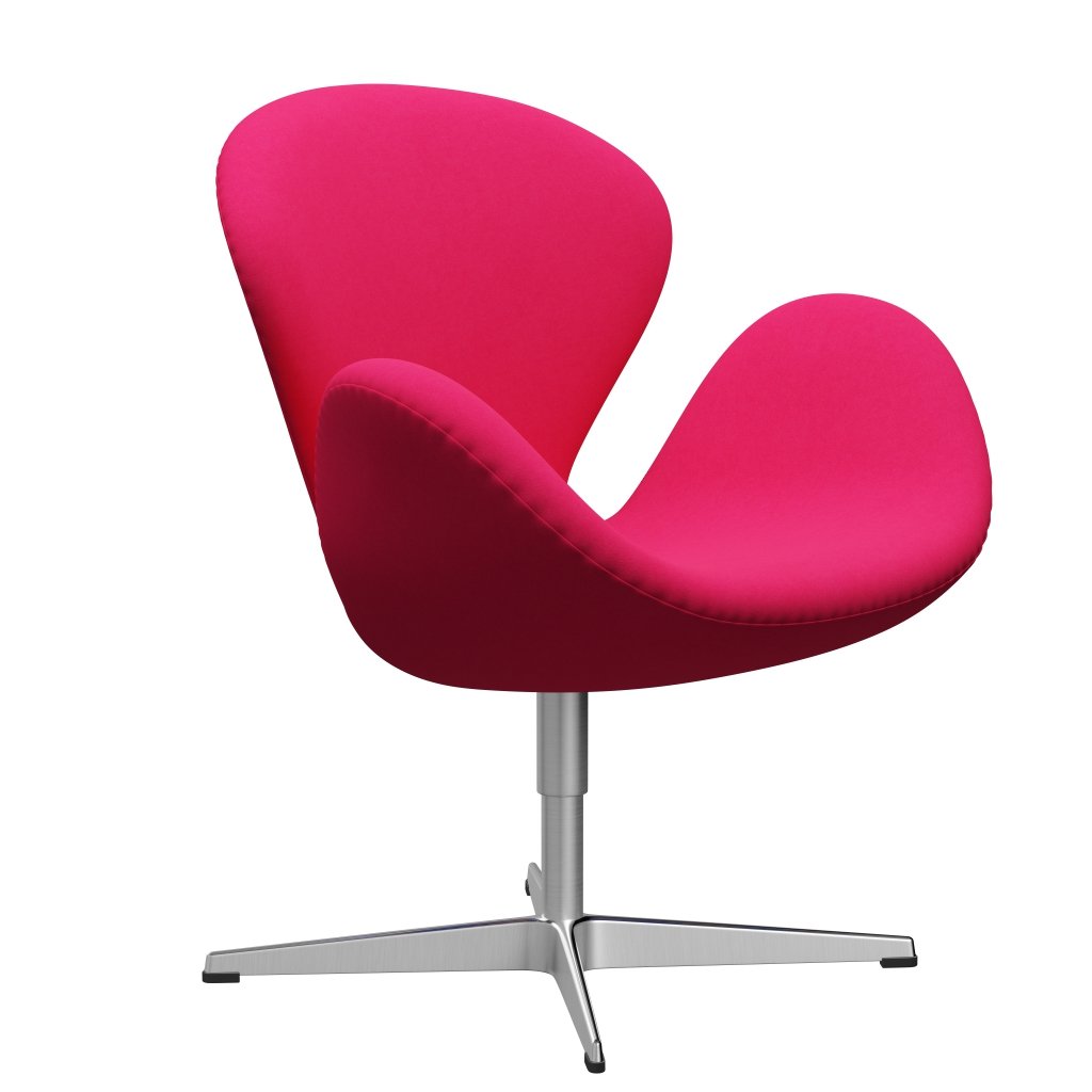 Fritz Hansen Swan Chair, Satin Polished Aluminium/Comfort Pink