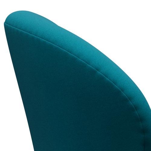 Fritz Hansen Swan Chair, Satin Polished Aluminium/Comfort Turquoise (67002)