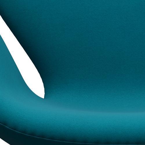Fritz Hansen Swan Chair, Satin Polished Aluminium/Comfort Turquoise (67002)