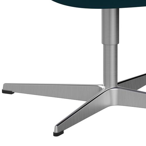 Fritz Hansen Swan -stol, satinpolerad aluminium/komfortljus turkos