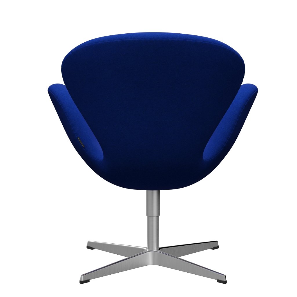 Fritz Hansen Swan Chair, Satin Polished Aluminium/Divina Melange Electric Blue