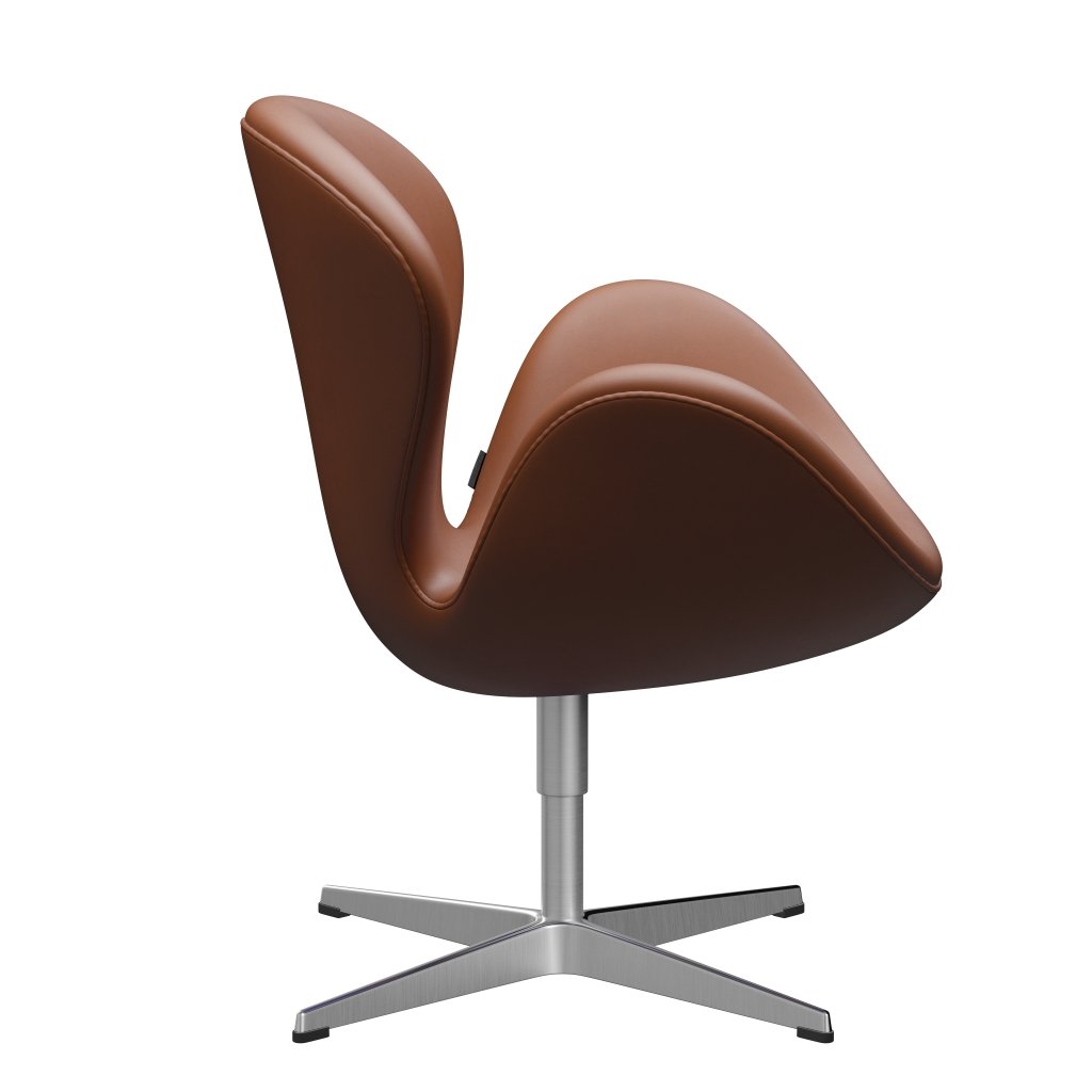 Fritz Hansen Swan -stol, satinpolerad aluminium/Essential Walnut