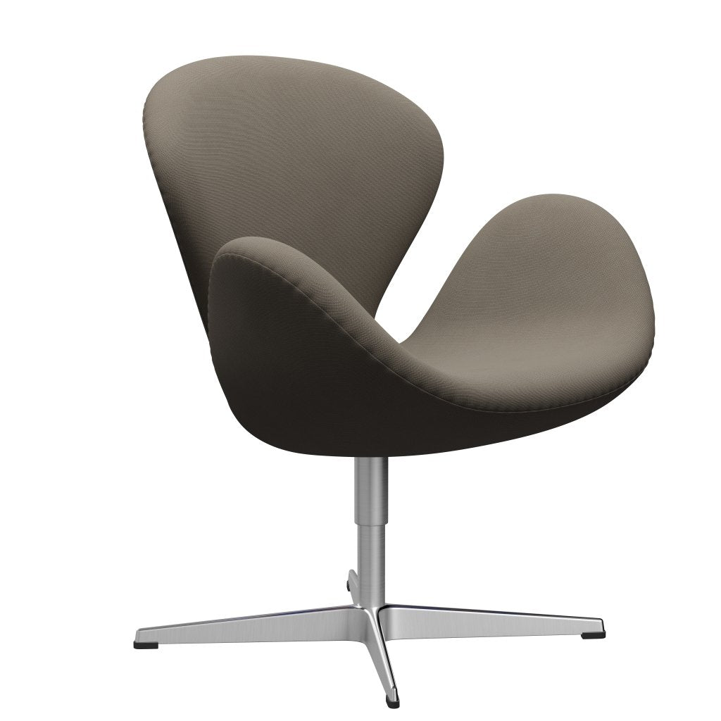 Fritz Hansen Swan Chair, Satin Polished Aluminium/Fame Beige (61003)