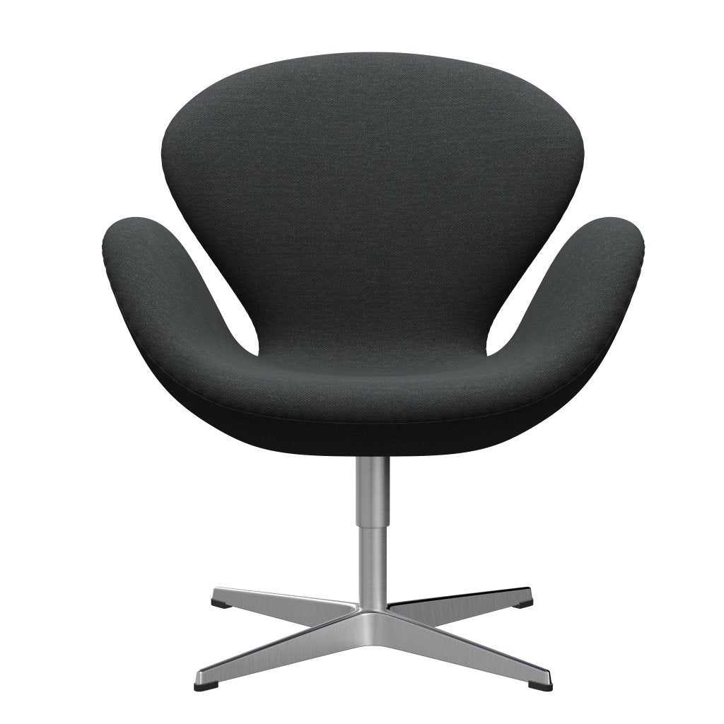 Fritz Hansen Swan -stol, satinpolerad aluminium/fiord mörkgrå multi