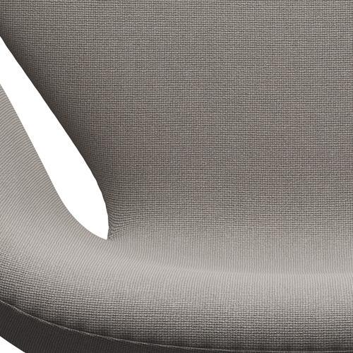 Fritz Hansen Swan Chair, Satin Polished Aluminium/Hallingdal Light Grey (113)