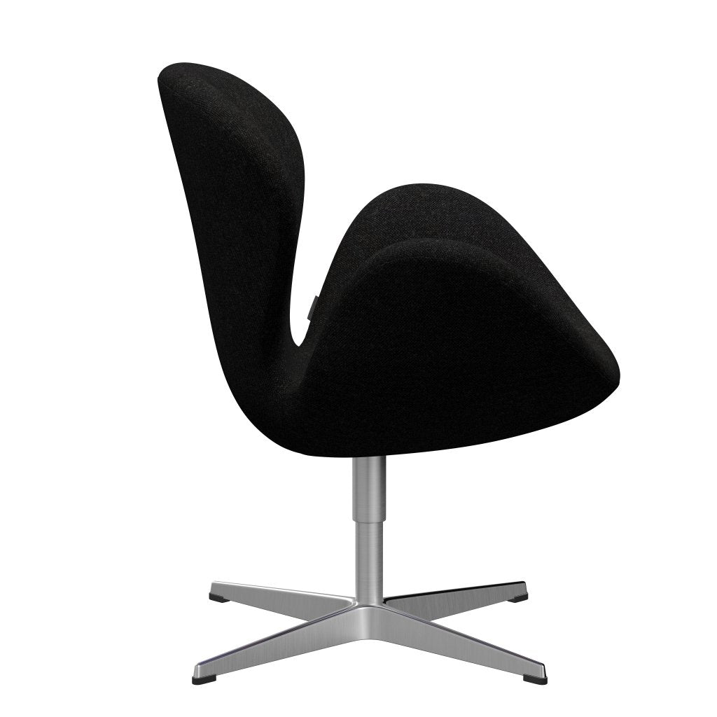 Fritz Hansen Svanenstol, Satinpoleret Aluminium/Hallingdal Charcoal