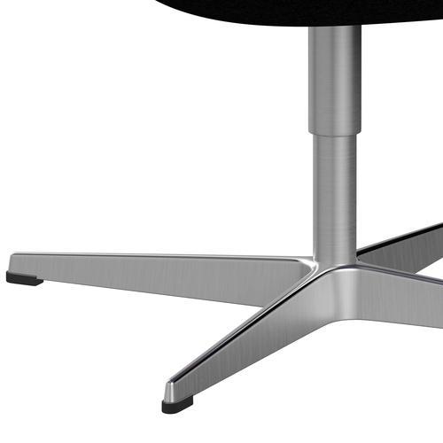 Fritz Hansen Svanenstol, Satinpoleret Aluminium/Hallingdal Charcoal