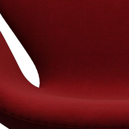 Fritz Hansen Swan -stol, satinpolerad aluminium/Hallingdal Red (657)