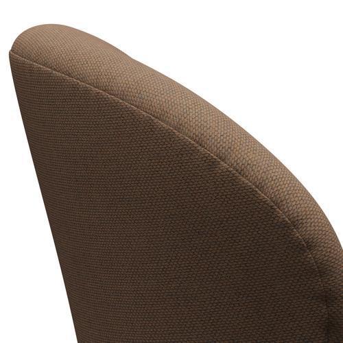 Fritz Hansen Swan-stol, satinpolerad aluminium/omull brun/naturlig