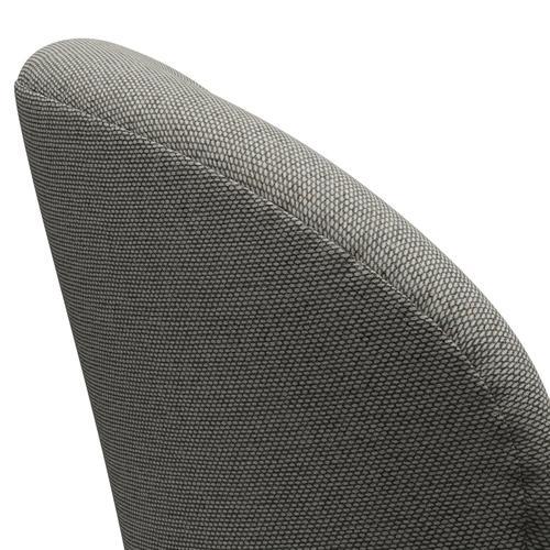 Fritz Hansen Swan-stol, satinpolerad aluminium/re-wool grå vit/naturlig