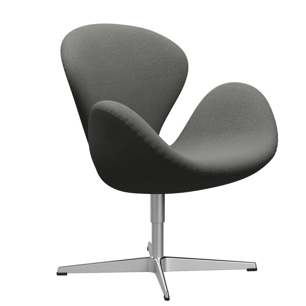 Fritz Hansen Swan-stol, satinpolerad aluminium/omull taupe/naturlig