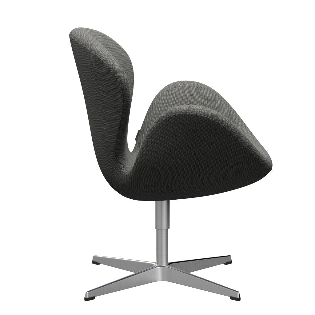 Fritz Hansen Swan-stol, satinpolerad aluminium/omull taupe/naturlig