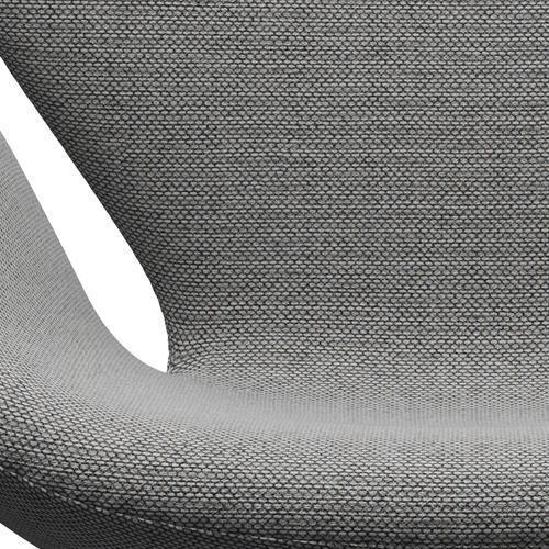 Fritz Hansen Svanenstol, Satinpoleret Aluminium/Re-Wool Off White/Natural