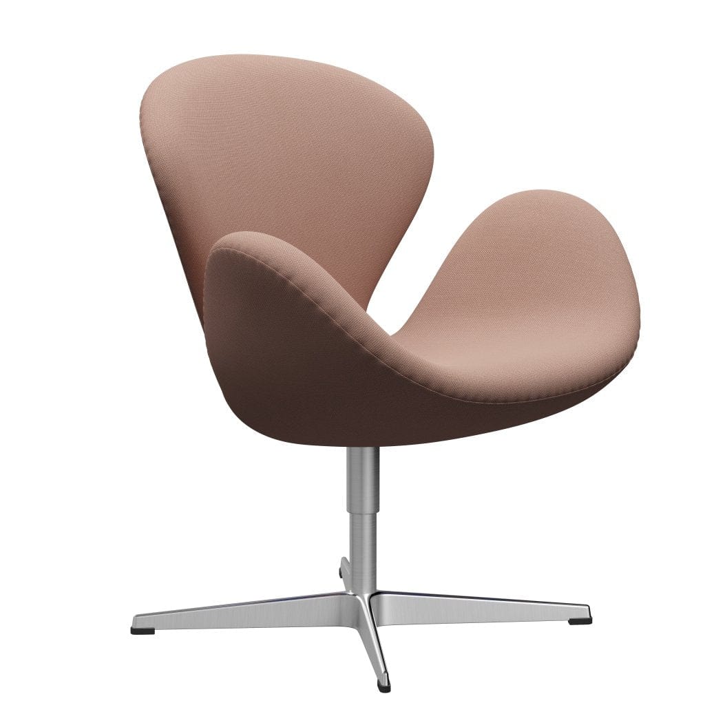 Fritz Hansen Swan -stol, satinpolerad aluminium/stålkutljus beige/ljusröd