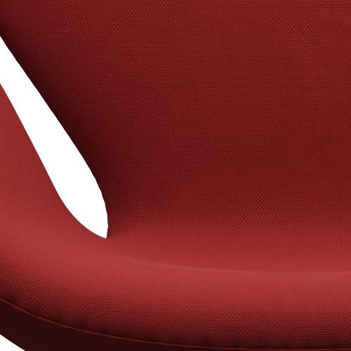 Fritz Hansen Swan Chair, Satin Polished Aluminium/Steelcut Red