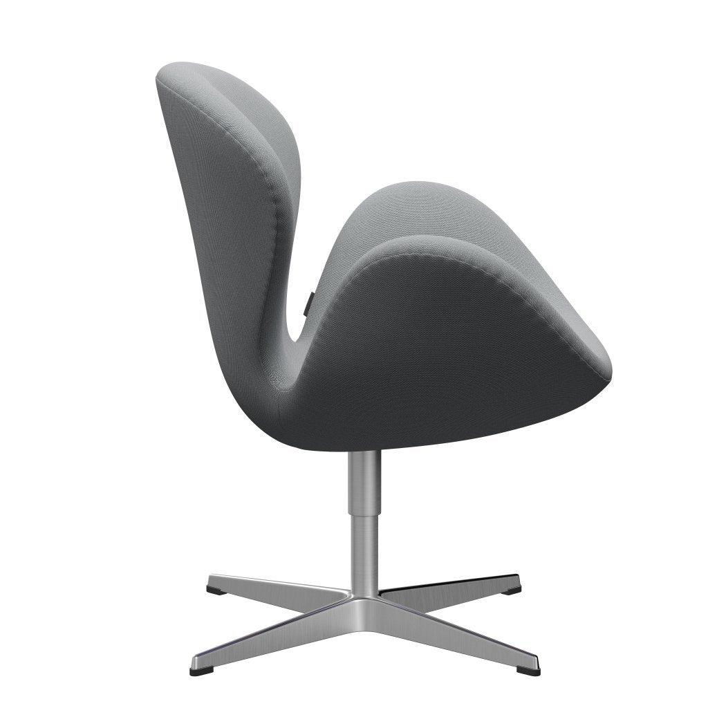 Fritz Hansen Svanenstol, Satinpoleret Aluminium/Steelcut Trio Beige