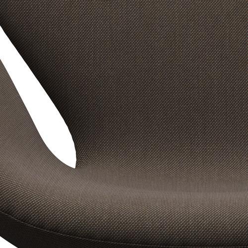 Fritz Hansen Swan Chair, Satin Polished Aluminium/Steelcut Trio Gray/Brown
