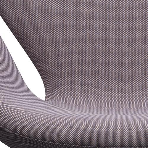 Fritz Hansen Swan -stol, satinpolerad aluminium/stålcuttrio vit/lila