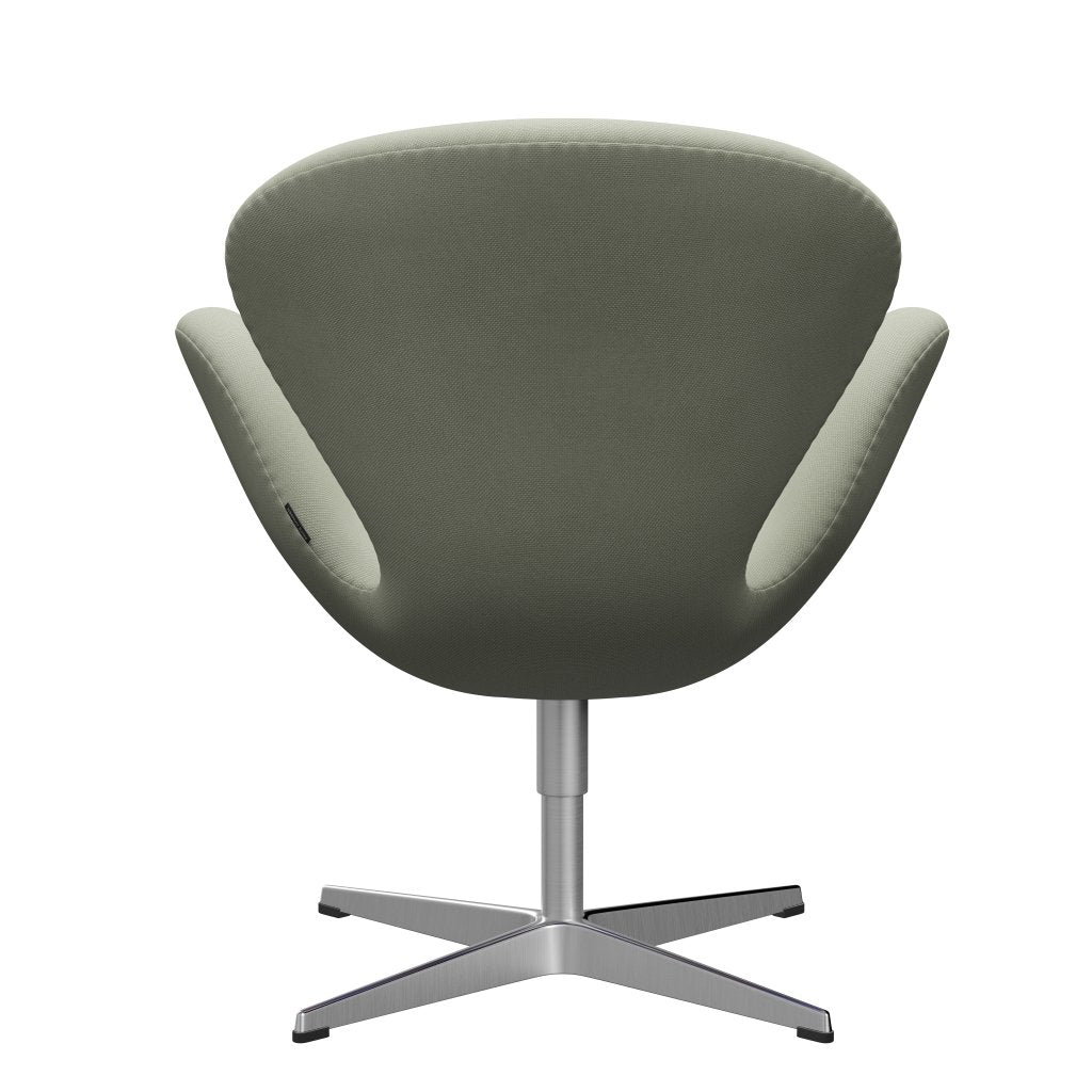 Fritz Hansen Swan -stol, satinpolerad aluminium/stålcut ljus/mild turkos