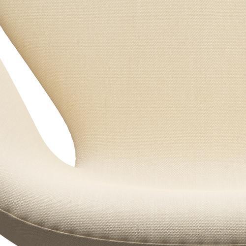Fritz Hansen Swan Chair, Satin Polished Aluminium/Steelcut White