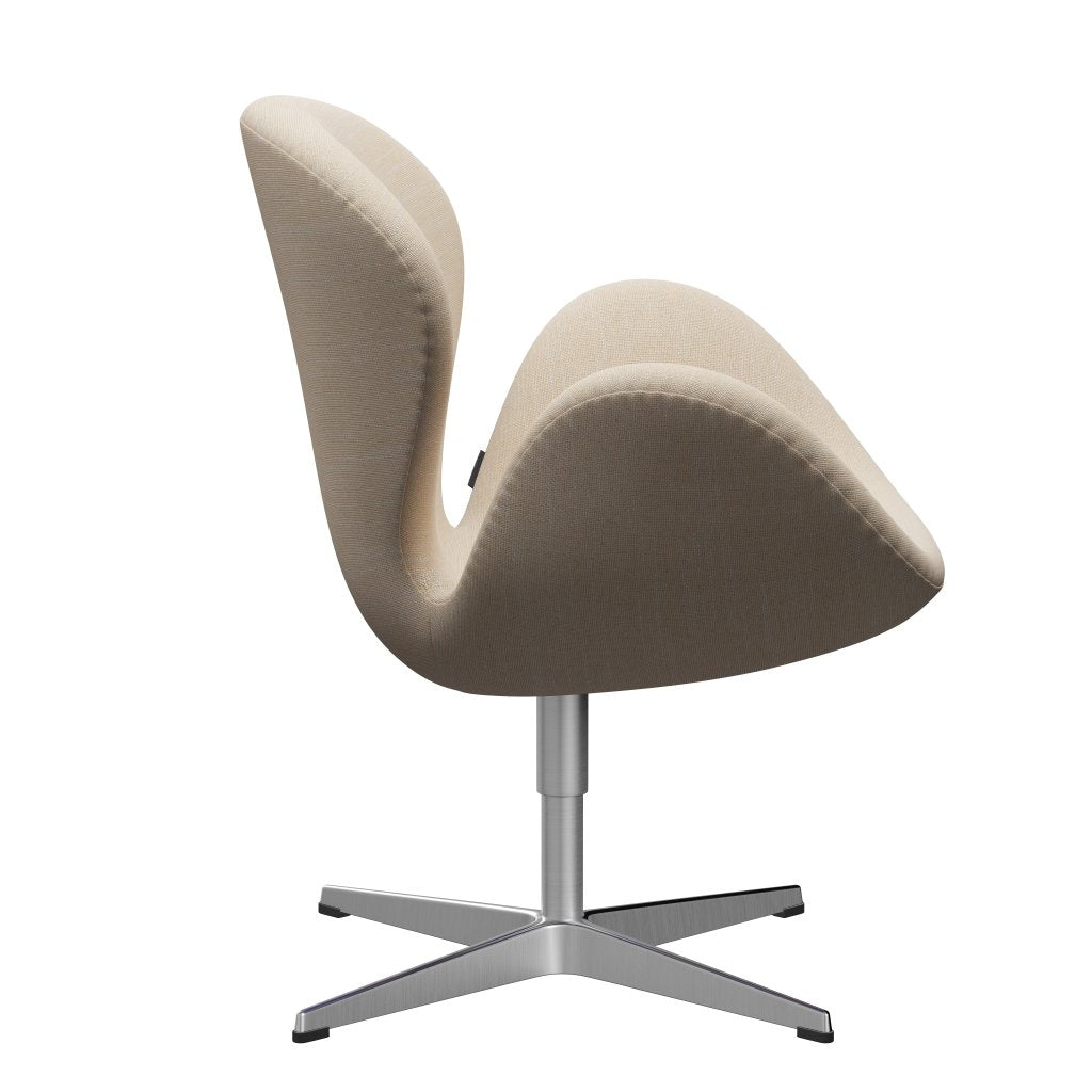 Fritz Hansen Swan stol, satinpolerad aluminium/sunniva grädde/sand